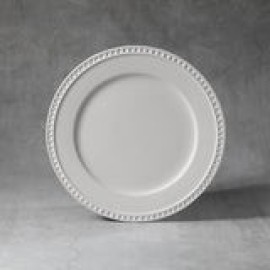 Ceramic Bisque Beaded Rim Plate